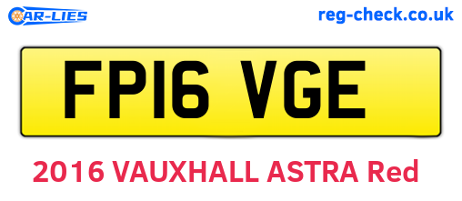 FP16VGE are the vehicle registration plates.