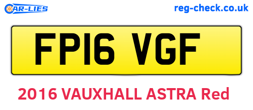 FP16VGF are the vehicle registration plates.