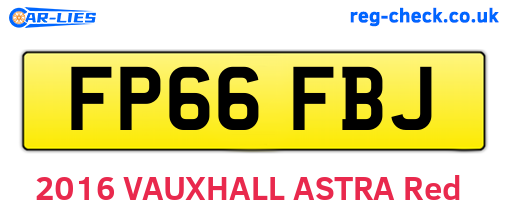 FP66FBJ are the vehicle registration plates.