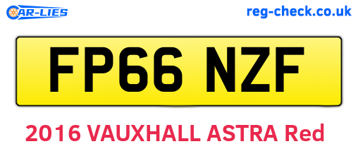 FP66NZF are the vehicle registration plates.