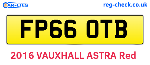 FP66OTB are the vehicle registration plates.