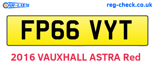 FP66VYT are the vehicle registration plates.