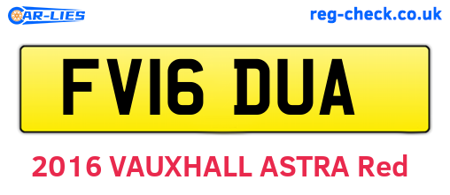 FV16DUA are the vehicle registration plates.