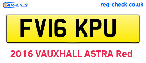 FV16KPU are the vehicle registration plates.