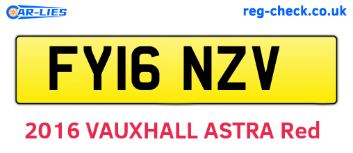 FY16NZV are the vehicle registration plates.