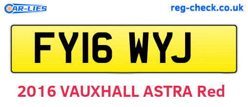FY16WYJ are the vehicle registration plates.