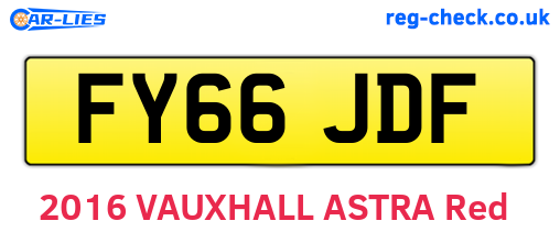 FY66JDF are the vehicle registration plates.