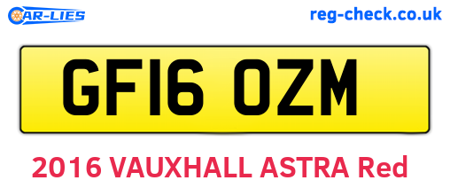 GF16OZM are the vehicle registration plates.