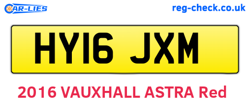 HY16JXM are the vehicle registration plates.
