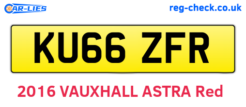 KU66ZFR are the vehicle registration plates.