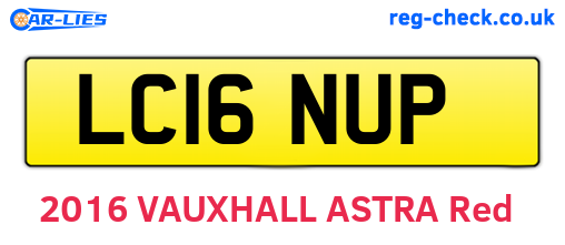 LC16NUP are the vehicle registration plates.