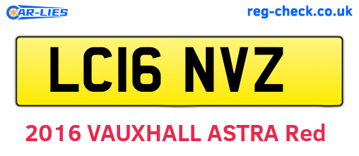 LC16NVZ are the vehicle registration plates.