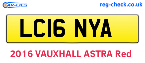 LC16NYA are the vehicle registration plates.