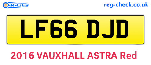 LF66DJD are the vehicle registration plates.
