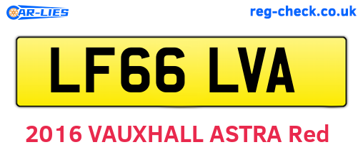 LF66LVA are the vehicle registration plates.
