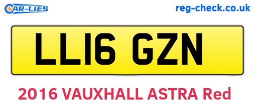LL16GZN are the vehicle registration plates.