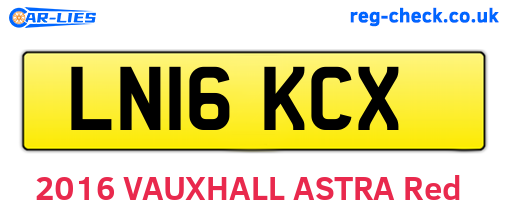 LN16KCX are the vehicle registration plates.
