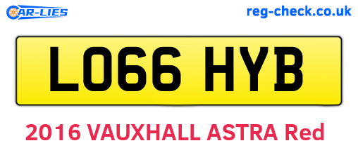 LO66HYB are the vehicle registration plates.