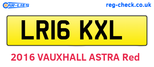 LR16KXL are the vehicle registration plates.