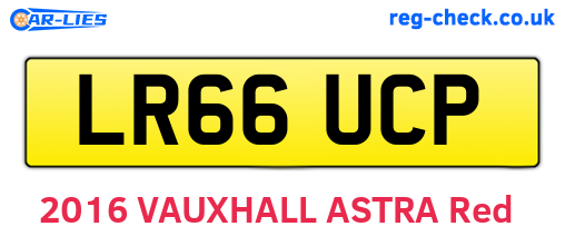 LR66UCP are the vehicle registration plates.