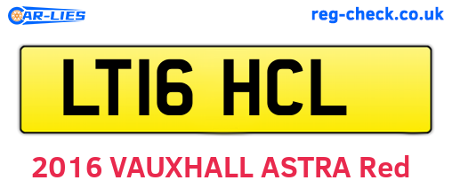 LT16HCL are the vehicle registration plates.