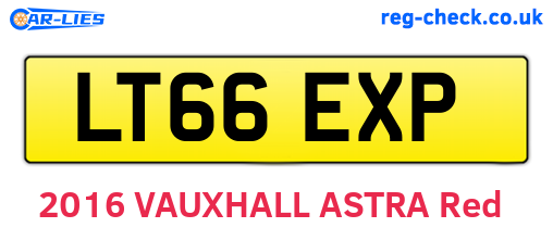 LT66EXP are the vehicle registration plates.