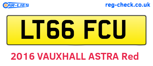 LT66FCU are the vehicle registration plates.