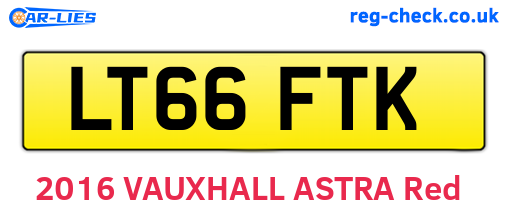 LT66FTK are the vehicle registration plates.