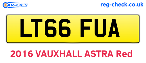 LT66FUA are the vehicle registration plates.