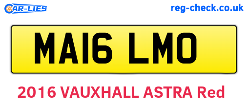 MA16LMO are the vehicle registration plates.