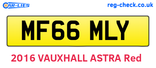 MF66MLY are the vehicle registration plates.