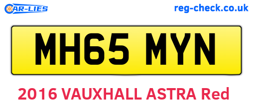 MH65MYN are the vehicle registration plates.