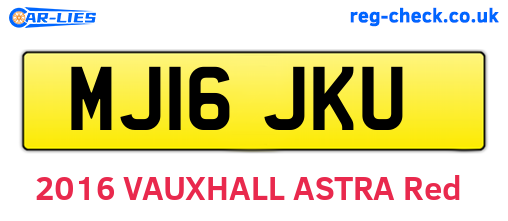 MJ16JKU are the vehicle registration plates.