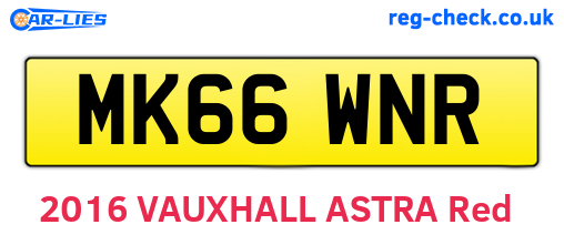 MK66WNR are the vehicle registration plates.