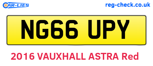 NG66UPY are the vehicle registration plates.
