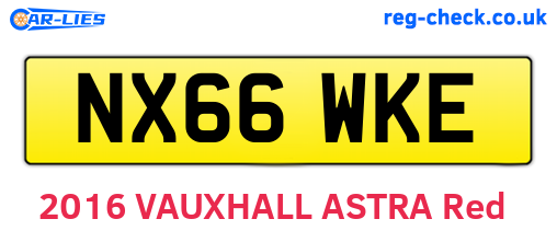 NX66WKE are the vehicle registration plates.