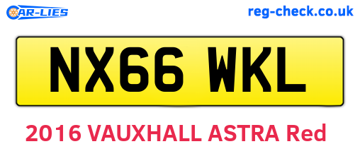 NX66WKL are the vehicle registration plates.
