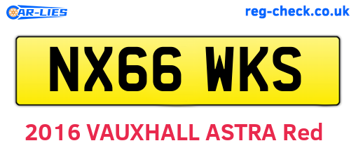 NX66WKS are the vehicle registration plates.