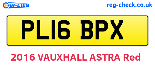 PL16BPX are the vehicle registration plates.