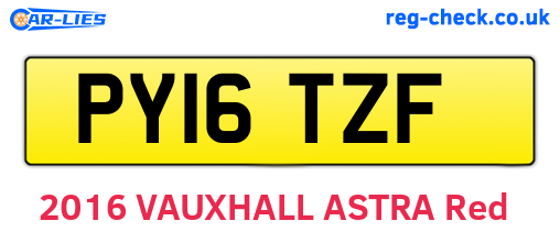 PY16TZF are the vehicle registration plates.