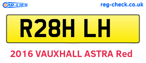 R28HLH are the vehicle registration plates.