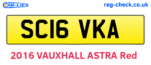 SC16VKA are the vehicle registration plates.