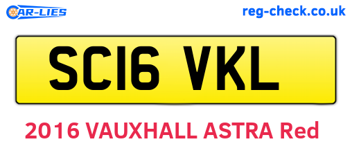 SC16VKL are the vehicle registration plates.