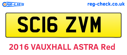 SC16ZVM are the vehicle registration plates.