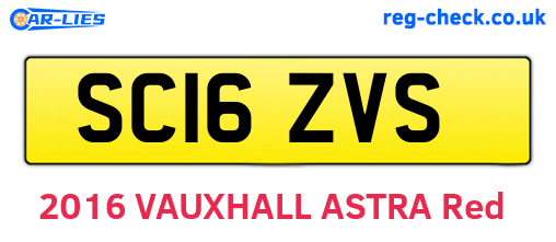SC16ZVS are the vehicle registration plates.
