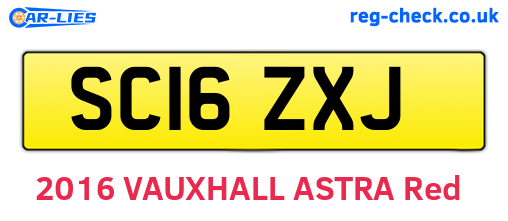 SC16ZXJ are the vehicle registration plates.