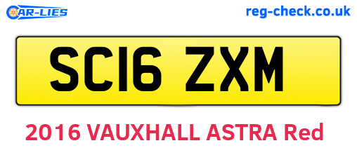 SC16ZXM are the vehicle registration plates.