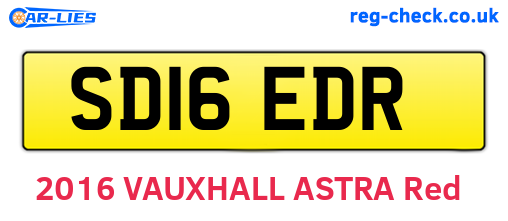 SD16EDR are the vehicle registration plates.