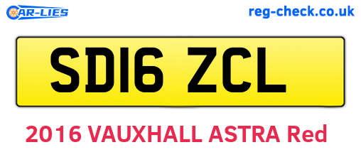SD16ZCL are the vehicle registration plates.