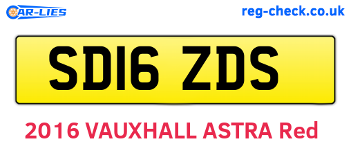 SD16ZDS are the vehicle registration plates.